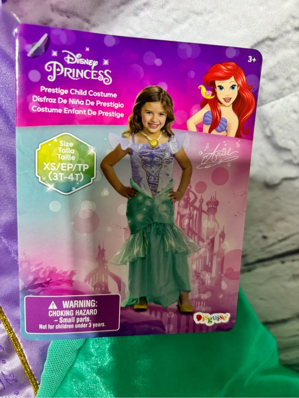 Disney Princess Ariel Purple and Green Girls Costume
